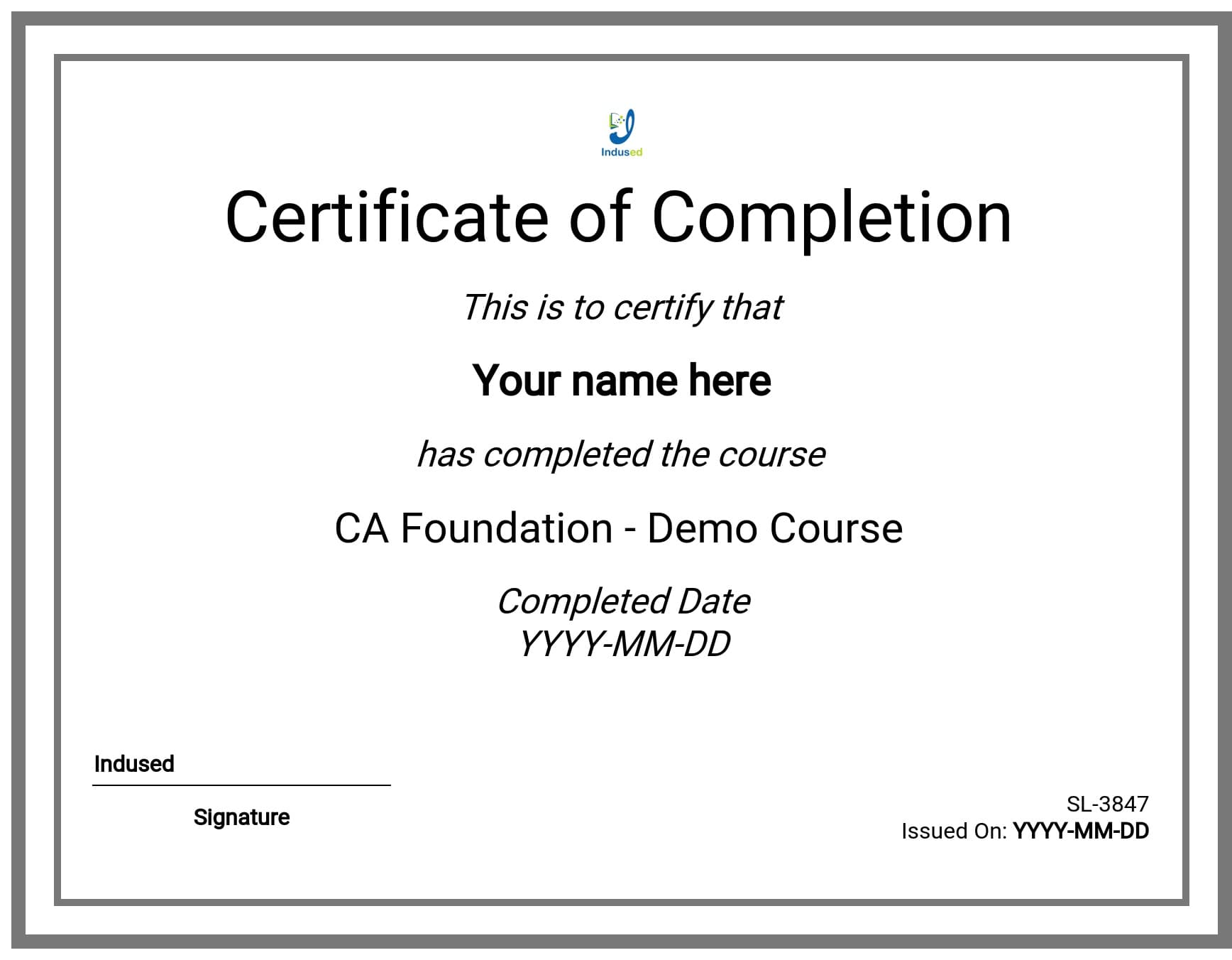 Course Certificate